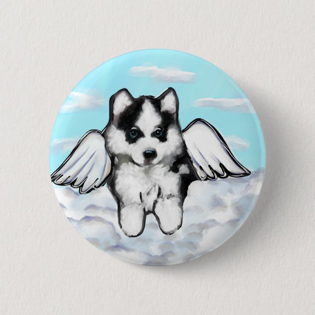 Chapa Redonda De 5 Cm Malamute de Alaska (Anverso)