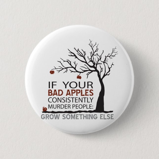 Chapa Redonda De 5 Cm Malas manzanas x piratas (Anverso)