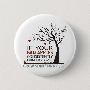 Chapa Redonda De 5 Cm Malas manzanas x piratas