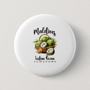 Chapa Redonda De 5 Cm Maldivas Coco Indian Ocean Isla Tropical Gps
