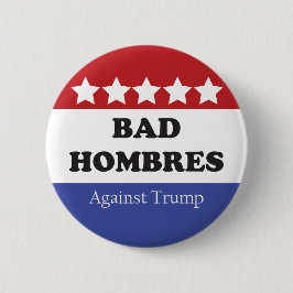 Chapa Redonda De 5 Cm Malos hombres contra Trump