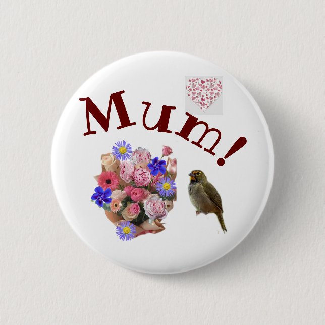 Chapa Redonda De 5 Cm ¡mamá! (Anverso)