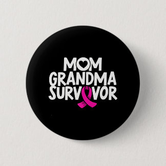 Chapa Redonda De 5 Cm Mamá abuela sobreviviente de cáncer de mama Sensib