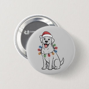 Chapa Redonda De 5 Cm Mamá Amante de Perros Labrador Retriever Navidad S