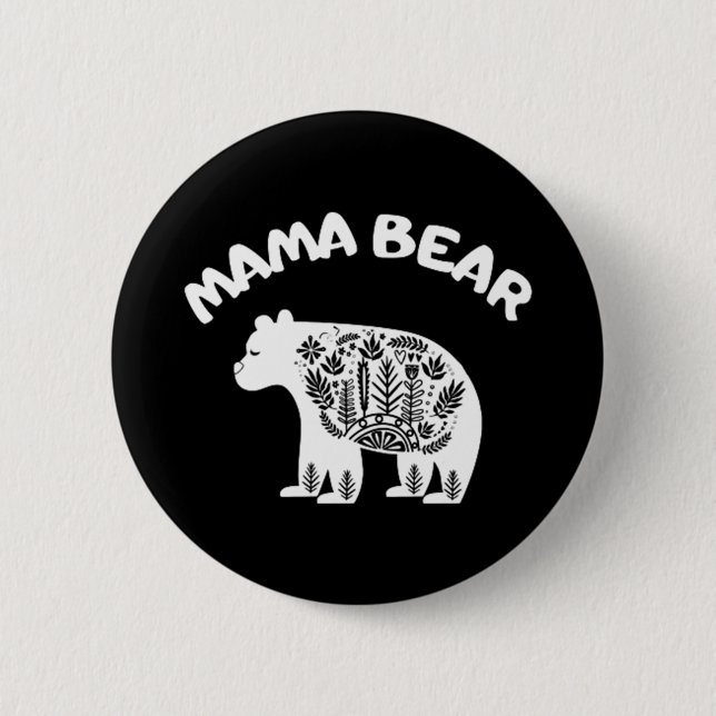 Chapa Redonda De 5 Cm Mama Bear (Anverso)