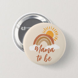 Chapa Redonda De 5 Cm Mamá bohemia neutral será título de Baby Shower