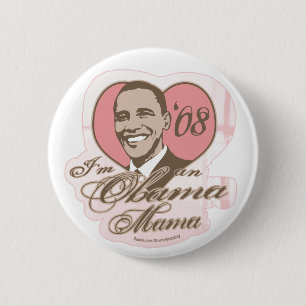 Chapa Redonda De 5 Cm Mamá Button de Obama