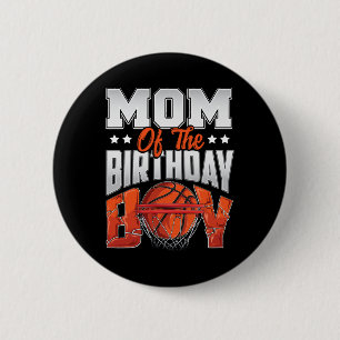 Chapa Redonda De 5 Cm Mamá Bysketbyll Birthday Boy Family Byller B-day P