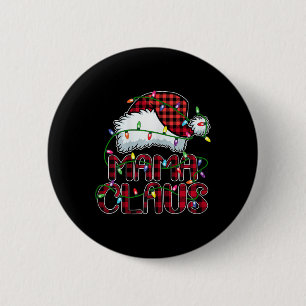Chapa Redonda De 5 Cm Mama Claus Navidades enciende la coincidencia con