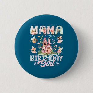 Chapa Redonda De 5 Cm Mamá Cumpleaños Niña Hada Mágica Arte Gráfico