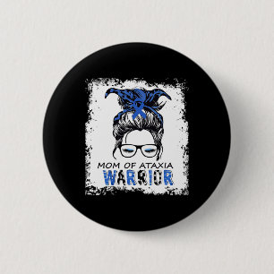 Chapa Redonda De 5 Cm Mamá De Ataxia Warrior