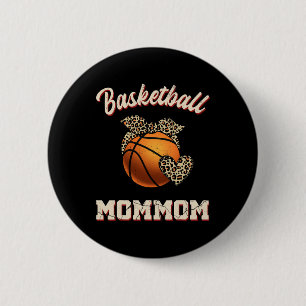 Chapa Redonda De 5 Cm Mamá de baloncesto Bandana Leopard Heart Fans Moth