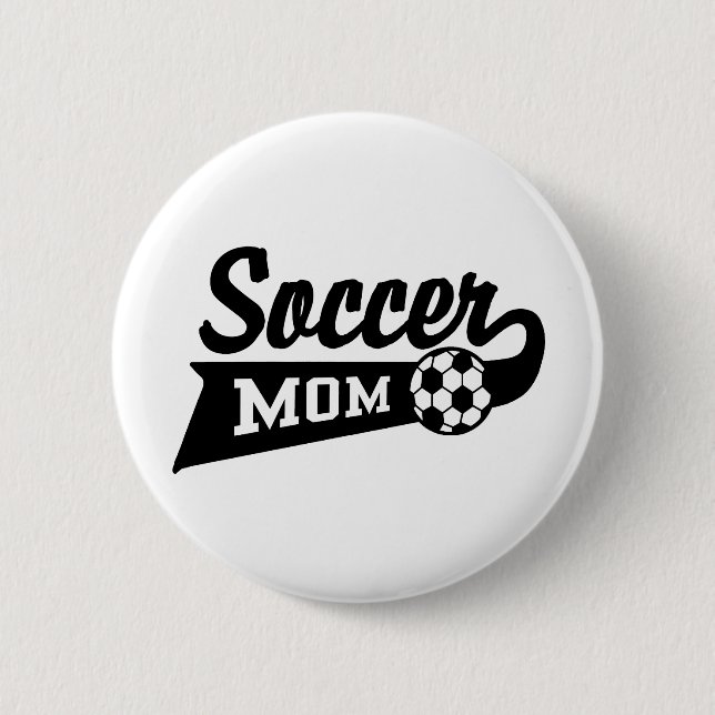 Chapa Redonda De 5 Cm Mamá de fútbol (Anverso)