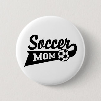 Chapa Redonda De 5 Cm Mamá de fútbol