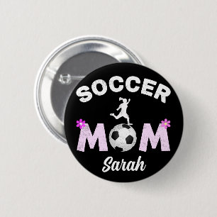 Chapa Redonda De 5 Cm Mamá de fútbol