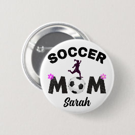 Chapa Redonda De 5 Cm Mamá de fútbol