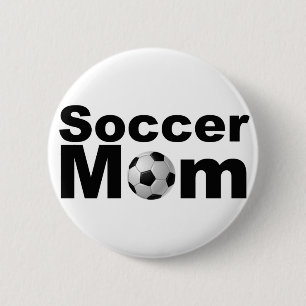 Chapa Redonda De 5 Cm Mamá de fútbol