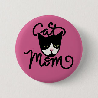 Chapa Redonda De 5 Cm Mamá de gato