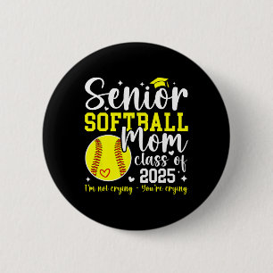 Chapa Redonda De 5 Cm Mamá de Softbol Senior Cl de 2025 Softbol Senior M