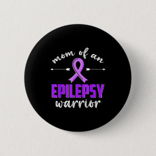 Chapa Redonda De 5 Cm Mamá de un guerrero contra la epilepsia conciencia