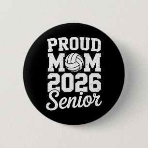 Chapa Redonda De 5 Cm Mamá de voleibol de último año 2026 Graduación de 