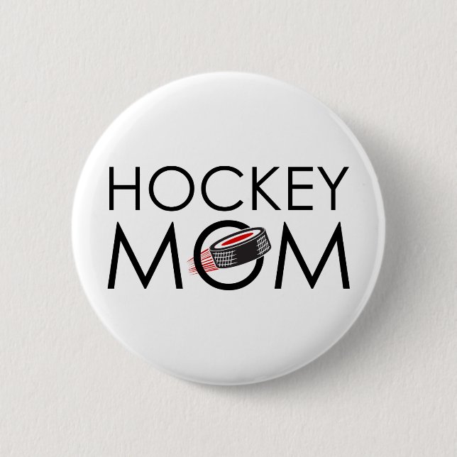 Chapa Redonda De 5 Cm Mamá del hockey (Anverso)