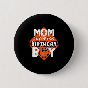 Chapa Redonda De 5 Cm Mamá Del Niño De Cumpleaños Bysketbyll Mamá Tee Po