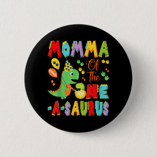 Chapa Redonda De 5 Cm Mamá del Niño de un año One-A-Saurus