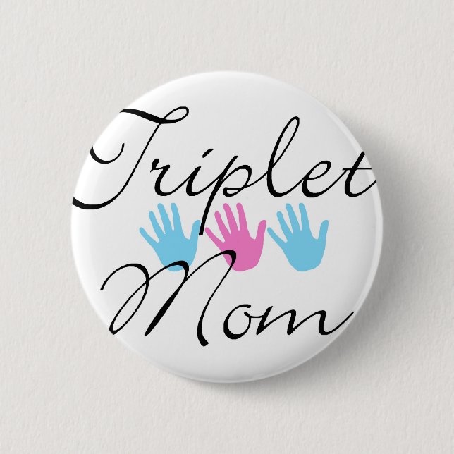 Chapa Redonda De 5 Cm mamá del trío (Anverso)