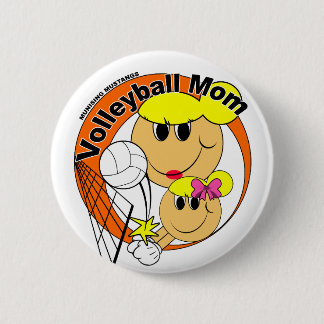 Chapa Redonda De 5 Cm Mamá del voleibol