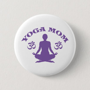 Chapa Redonda De 5 Cm Mamá del yoga