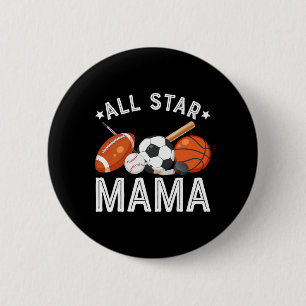 Chapa Redonda De 5 Cm Mamá Estrella del Niño Cumpleañero Fútbol Sketll