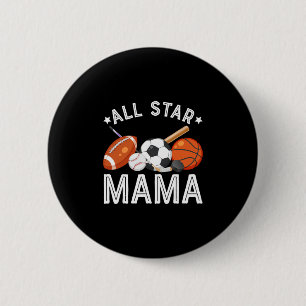 Chapa Redonda De 5 Cm Mamá Estrella del Niño Cumpleañero Fútbol Sketll