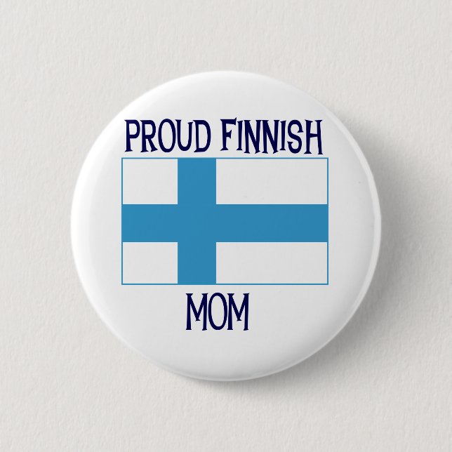 Chapa Redonda De 5 Cm Mamá finlandesa orgullosa (Anverso)