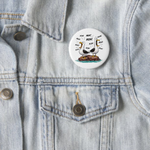 Chapa Redonda De 5 Cm Mamá Gaviota Divertida Personalizada