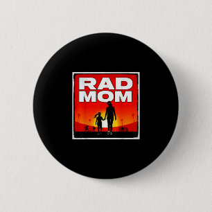 Chapa Redonda De 5 Cm Mamá genial madre e hija mamá fútbol chica puesta