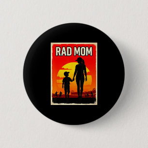 Chapa Redonda De 5 Cm Mamá genial madre e hijo mamá del fútbol soccer pu