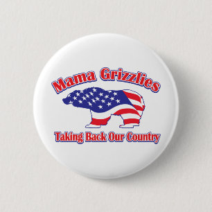 Chapa Redonda De 5 Cm Mama Grizzlies