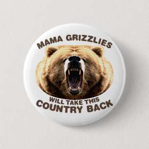 Chapa Redonda De 5 Cm Mama Grizzlies