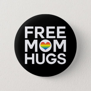 Chapa Redonda De 5 Cm Mamá libre abraza el orgullo LGBTQ