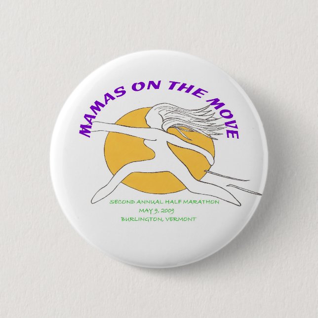 CHAPA REDONDA DE 5 CM MAMÁ MARATHON LOGO (Anverso)