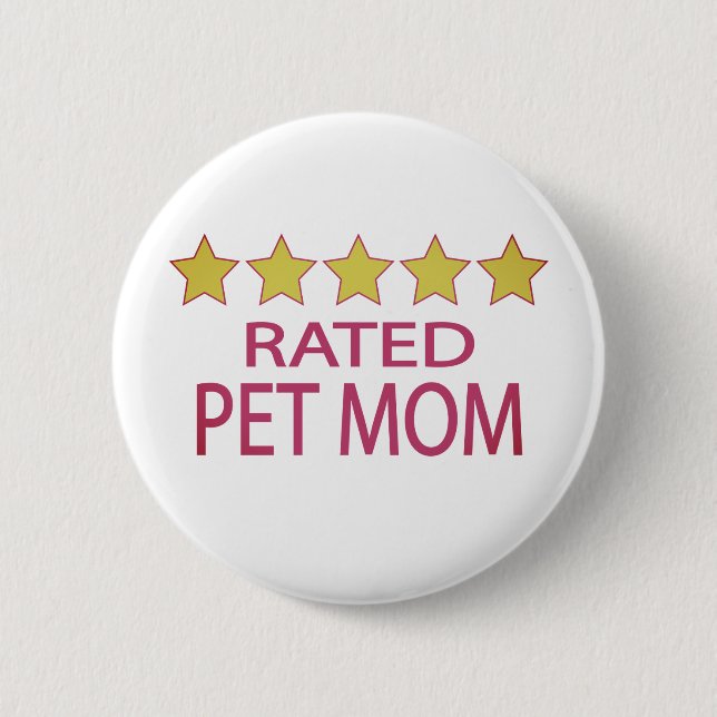 Chapa Redonda De 5 Cm Mamá Mascota de cinco estrellas (Anverso)