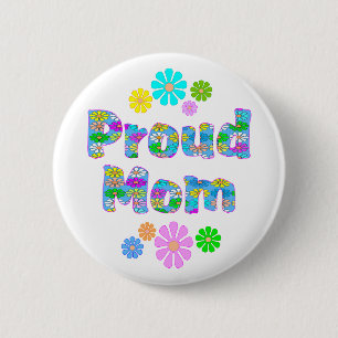 Chapa Redonda De 5 Cm Mamá orgullosa