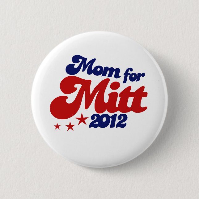 Chapa Redonda De 5 Cm Mamá para Mitt Romney (Anverso)