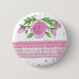 Chapa Redonda De 5 Cm Mamá Para Ser Color De Agua Rosa Baby Shower