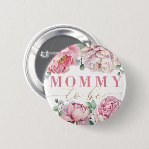 Chapa Redonda De 5 Cm Mamá Para Ser Watercolor Floral Baby Shower