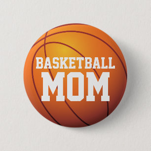 Chapa Redonda De 5 Cm Mamá personalizada del baloncesto