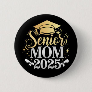 Chapa Redonda De 5 Cm Mamá Senior 2025 Graduación Familia Hijo Hija