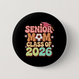 Chapa Redonda De 5 Cm Mamá senior Cl de 2026 Fútbol Groovy 70s Retro Gra