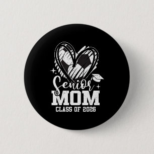 Chapa Redonda De 5 Cm Mamá Senior Cl De 2026 Graduación Fútbol Corazón